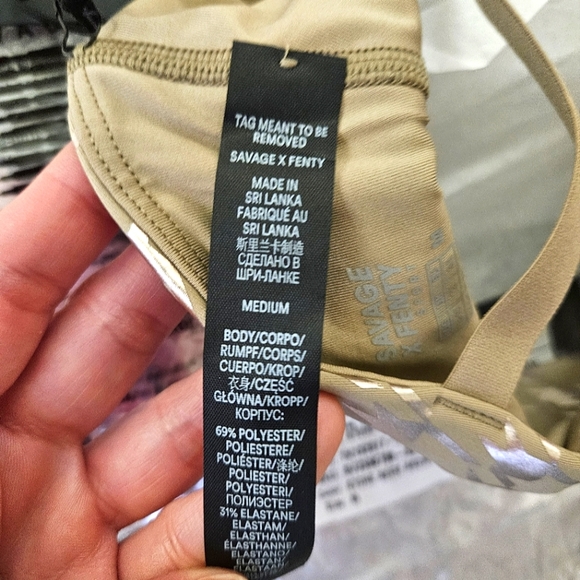 Savage X Fenty Band-It Houndstooth Low-Impact Sports Bra, BNWT, Sz M - Picture 7 of 16